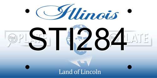 STI284 Illinois License Plate