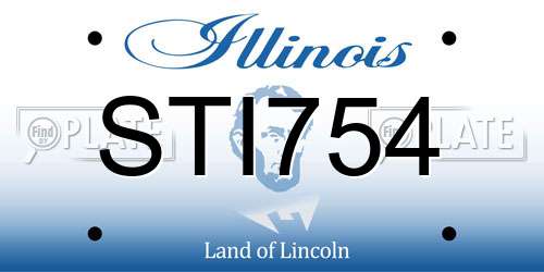 STI754 Illinois License Plate
