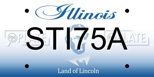 STI75A Illinois License Plate