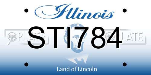 STI784 Illinois License Plate