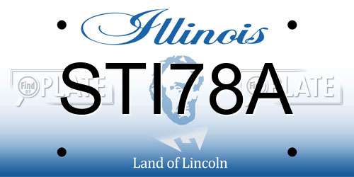 STI78A Illinois License Plate