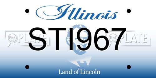 STI967 Illinois License Plate