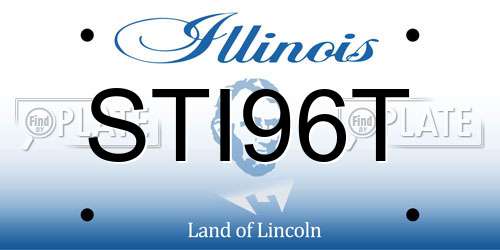 STI96T Illinois License Plate