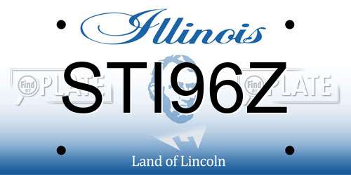 STI96Z Illinois License Plate
