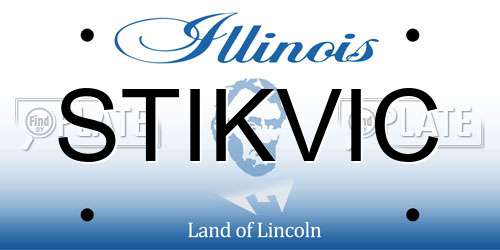 STIKVIC Illinois License Plate
