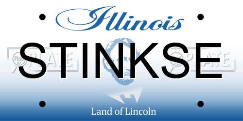 STINKSE Illinois License Plate