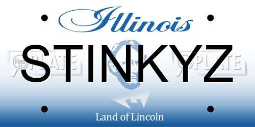 STINKYZ Illinois License Plate