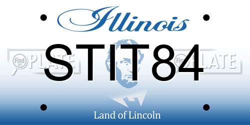 STIT84 Illinois License Plate
