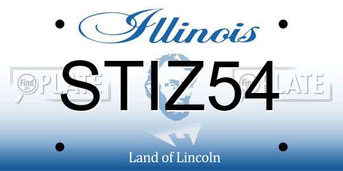 STIZ54 Illinois License Plate