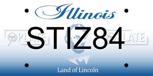 STIZ84 Illinois License Plate