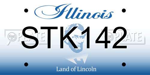 STK142 Illinois License Plate