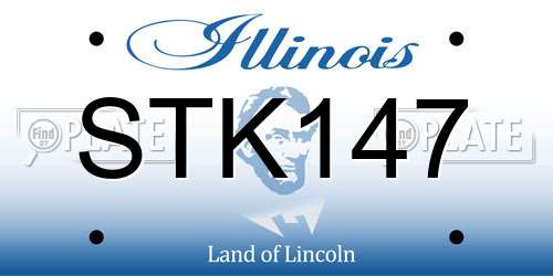 STK147 Illinois License Plate