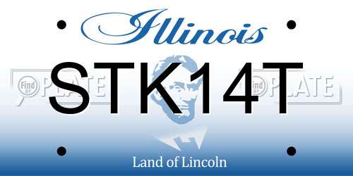STK14T Illinois License Plate