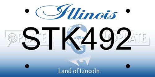 STK492 Illinois License Plate