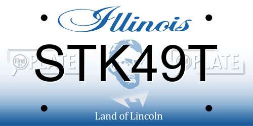 STK49T Illinois License Plate
