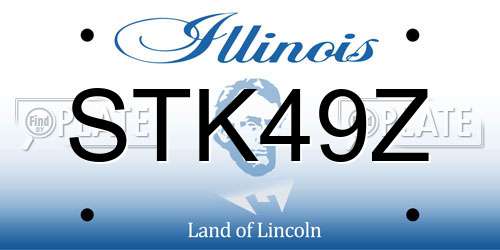 STK49Z Illinois License Plate