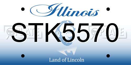 STK5570 Illinois License Plate