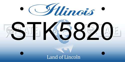 STK5820 Illinois License Plate