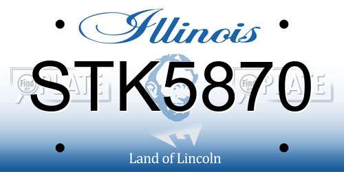 STK5870 Illinois License Plate
