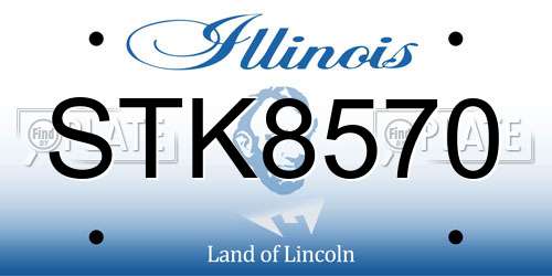 STK8570 Illinois License Plate
