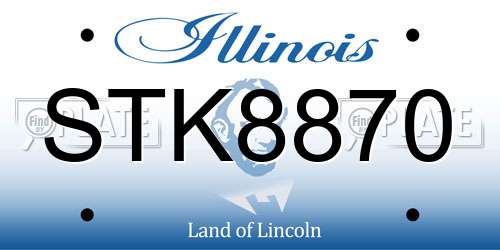 STK8870 Illinois License Plate