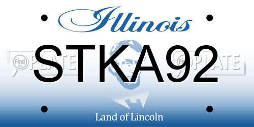 STKA92 Illinois License Plate
