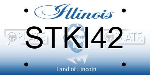 STKI42 Illinois License Plate