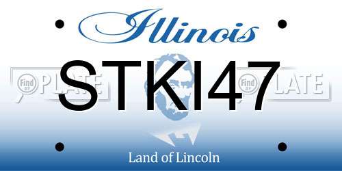 STKI47 Illinois License Plate