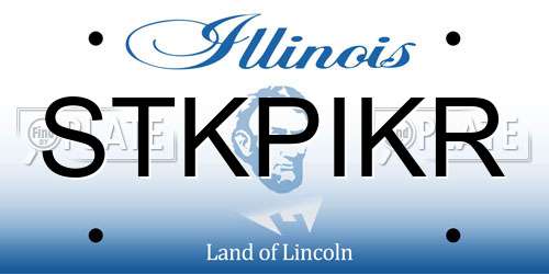 STKPIKR Illinois License Plate