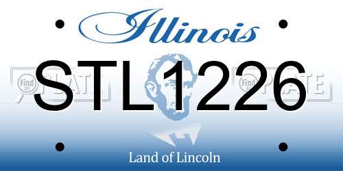 STL1226 Illinois License Plate