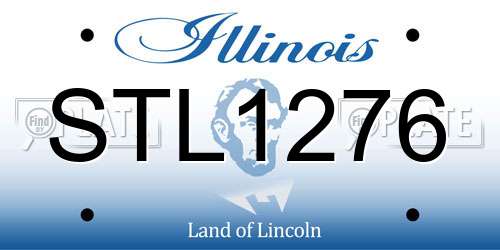 STL1276 Illinois License Plate