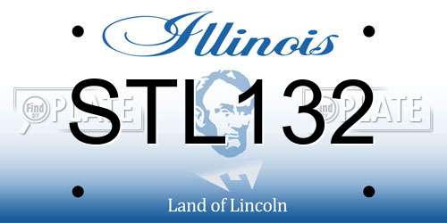 STL132 Illinois License Plate