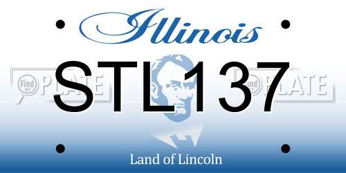 STL137 Illinois License Plate