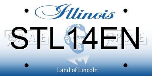 STL14EN Illinois License Plate