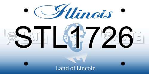 STL1726 Illinois License Plate