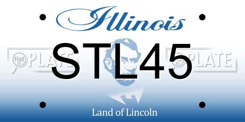 STL45 Illinois License Plate