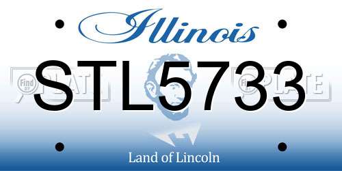 STL5733 Illinois License Plate