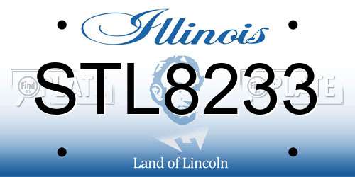 STL8233 Illinois License Plate