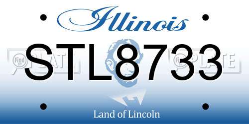 STL8733 Illinois License Plate