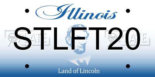 STLFT20 Illinois License Plate