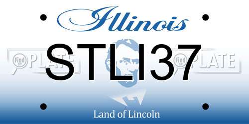 STLI37 Illinois License Plate