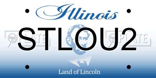 STLOU2 Illinois License Plate