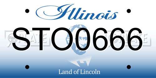 STO0666 Illinois License Plate
