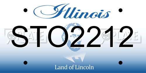 STO2212 Illinois License Plate