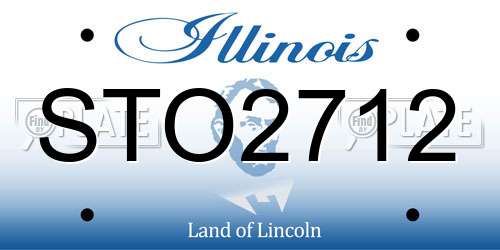 STO2712 Illinois License Plate
