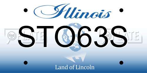 STO63S Illinois License Plate