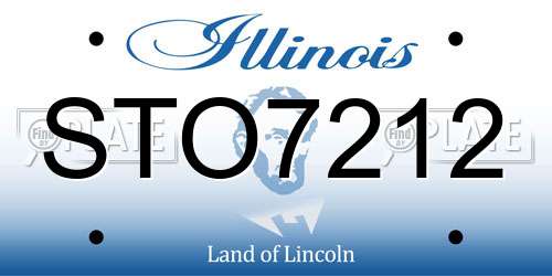 STO7212 Illinois License Plate