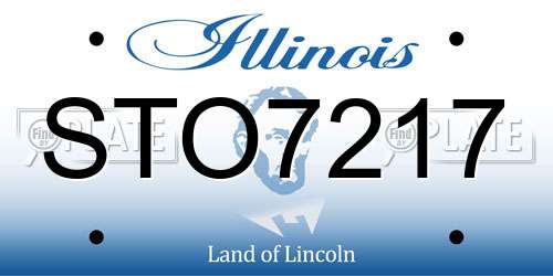 STO7217 Illinois License Plate