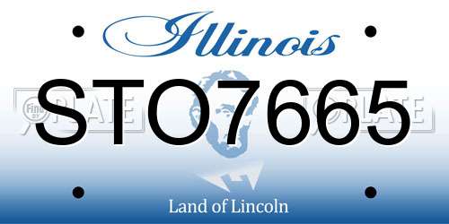 STO7665 Illinois License Plate