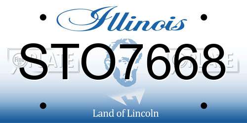 STO7668 Illinois License Plate